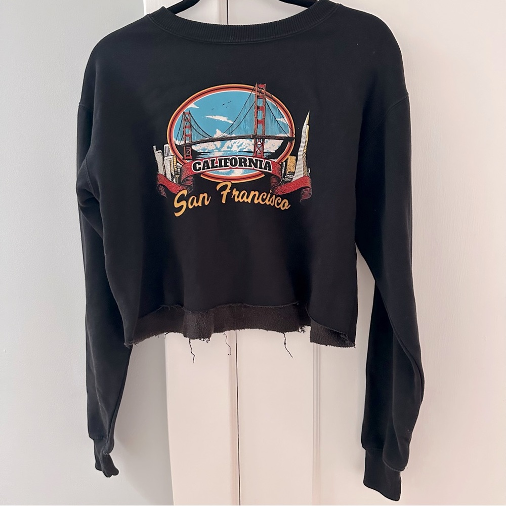 PACSUN San Francisco California Cropped Crew Neck in Size Small